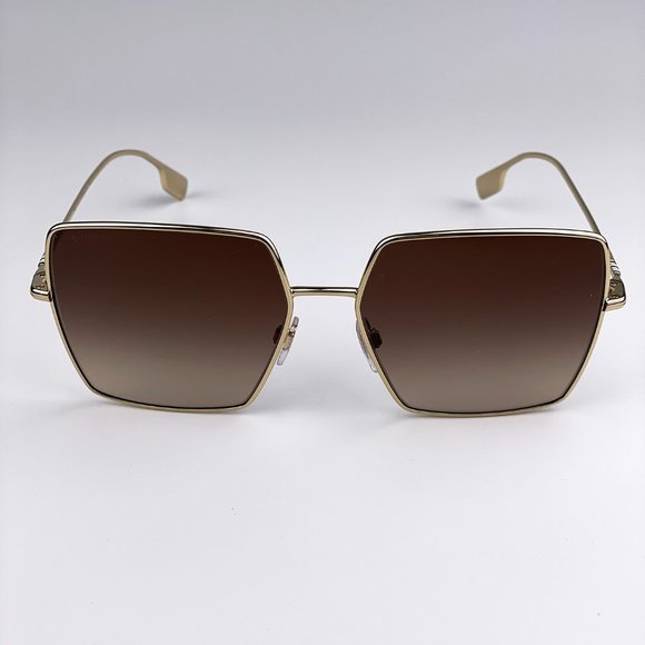 ? Burberry BE3133 DAPHNE 110913 Sunglasses Gold Brown Square Women main image 8